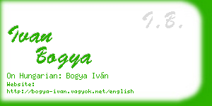 ivan bogya business card
